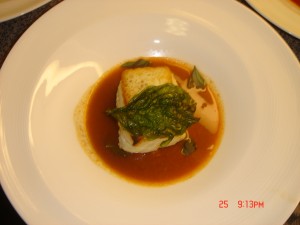 Halibut with a Tomato Fennel Broth