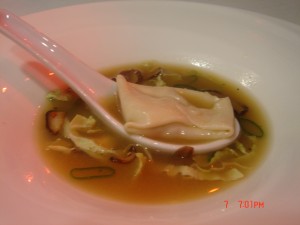 Shrimp Wonton with Sweet and Sour Broth