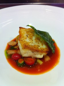 Alaskan Halibut "minestrone"